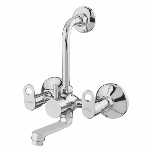 Wall Mixer with Provision for Overhead Shower With L-Bend Pipe